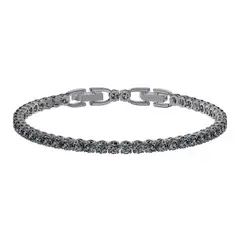 SWAROVSKI - Pulsera Tennis Deluxe Talla Redonda Gris Rutenio 5504678_.
