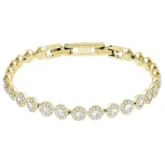 SWAROVSKI - Pulsera Angelic Blanco Baño En Tono Oro Para Mujer 5505469
