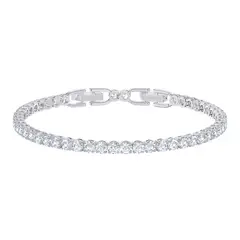 SWAROVSKI - Pulsera Tennis Deluxe Blanco - Baño De Rodio 5513401