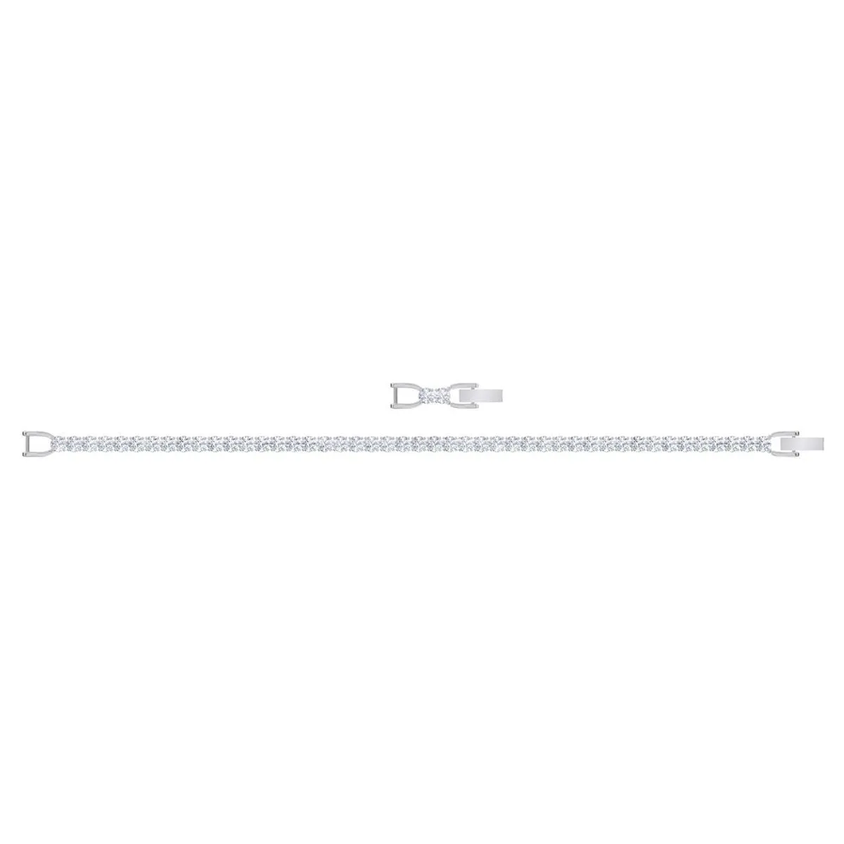 SWAROVSKI - Pulsera Swarovski Tennis Deluxe Blanco -  Baño De Rodio 5513401