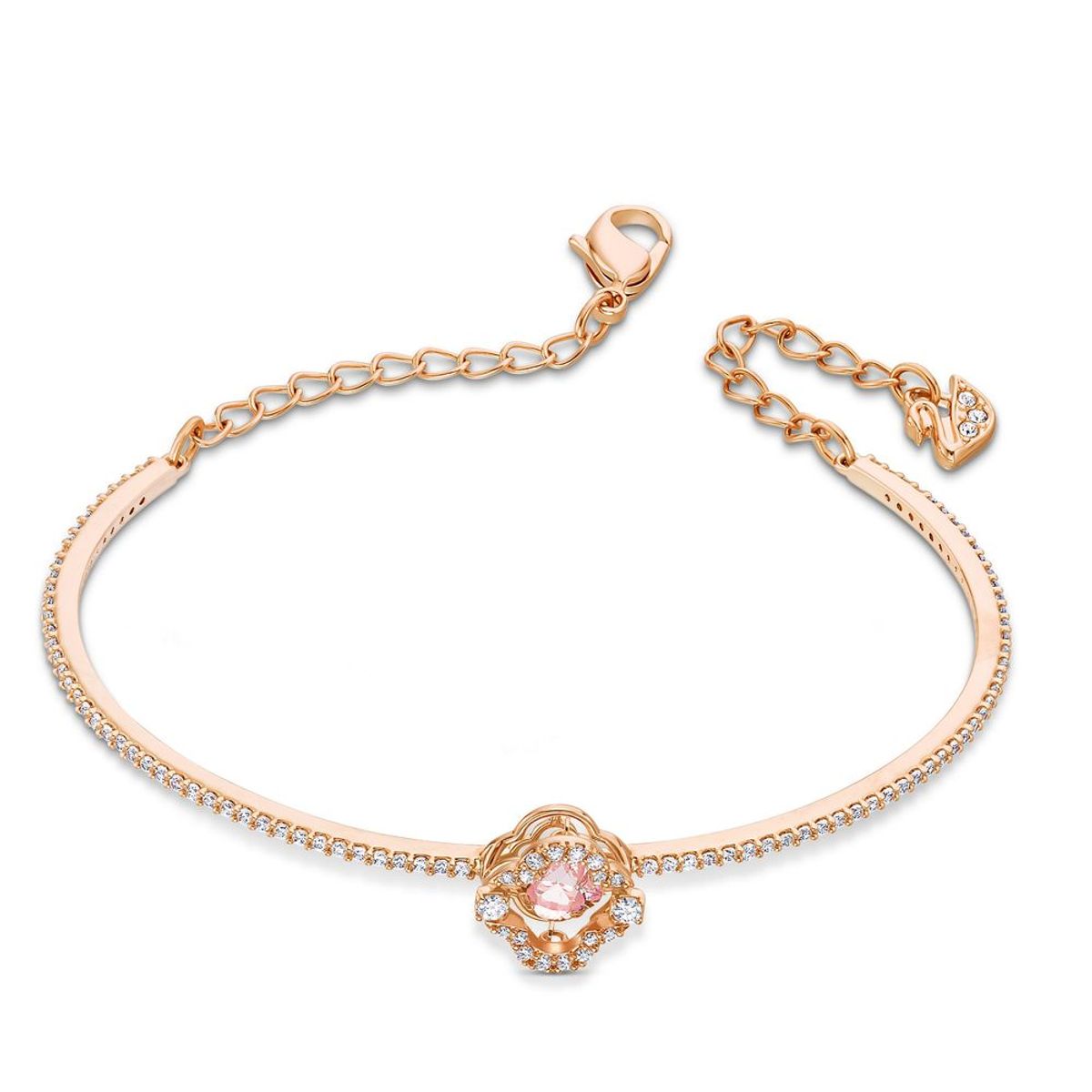 SWAROVSKI - Pulsera Swarovski Sparkling Dance Rosa Baño Tono Oro Rosa 5516476_.