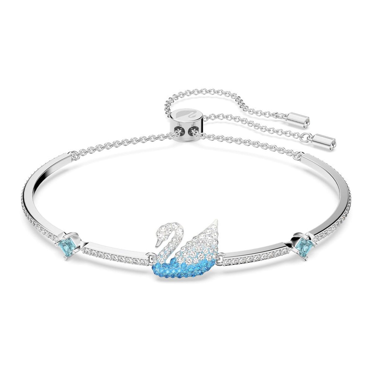SWAROVSKI - Pulsera Swarovski Iconic Swan Azul Baño De Rodio Para Mujer 5549312