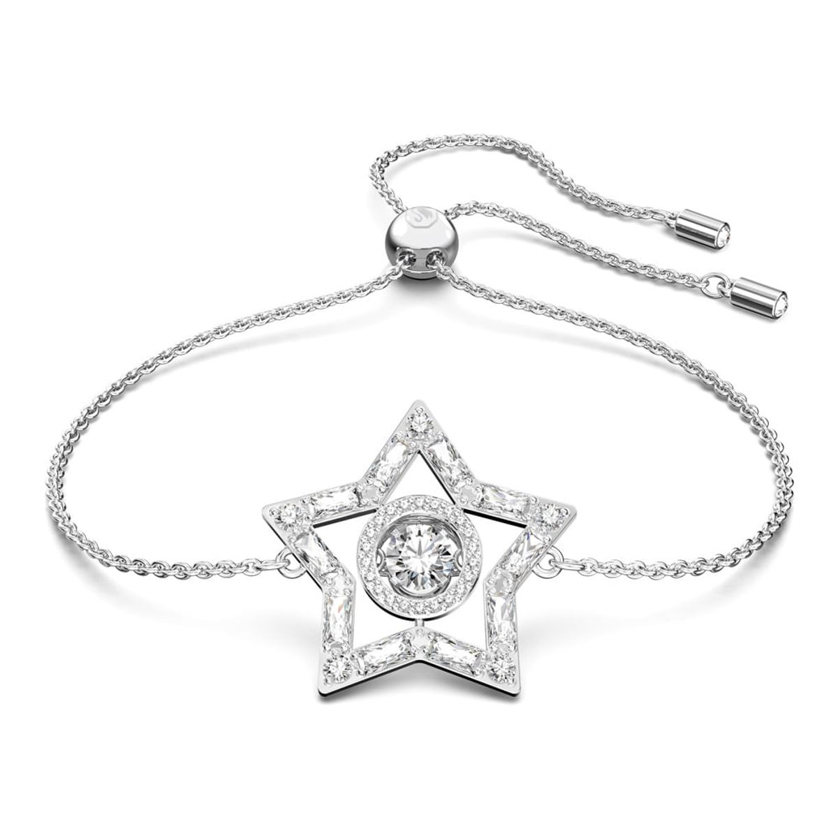 SWAROVSKI - Pulsera Swarovski Stella Blanco Baño De Rodio Joya Original 5617881_.