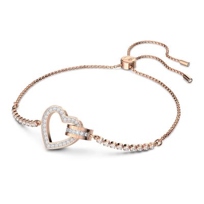 Imagen 2 del producto Pulsera Lovely Corazón Blanca Baño Tono Oro Rosa 5636443