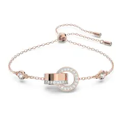 SWAROVSKI - Pulsera Hollow Blanca Baño Tono Oro Rosa 5636498