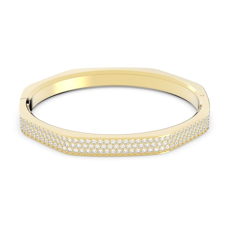 SWAROVSKI - Pulsera Swarovski Dextera Octogonal Pavé Blanco Baño Tono Oro 5639197
