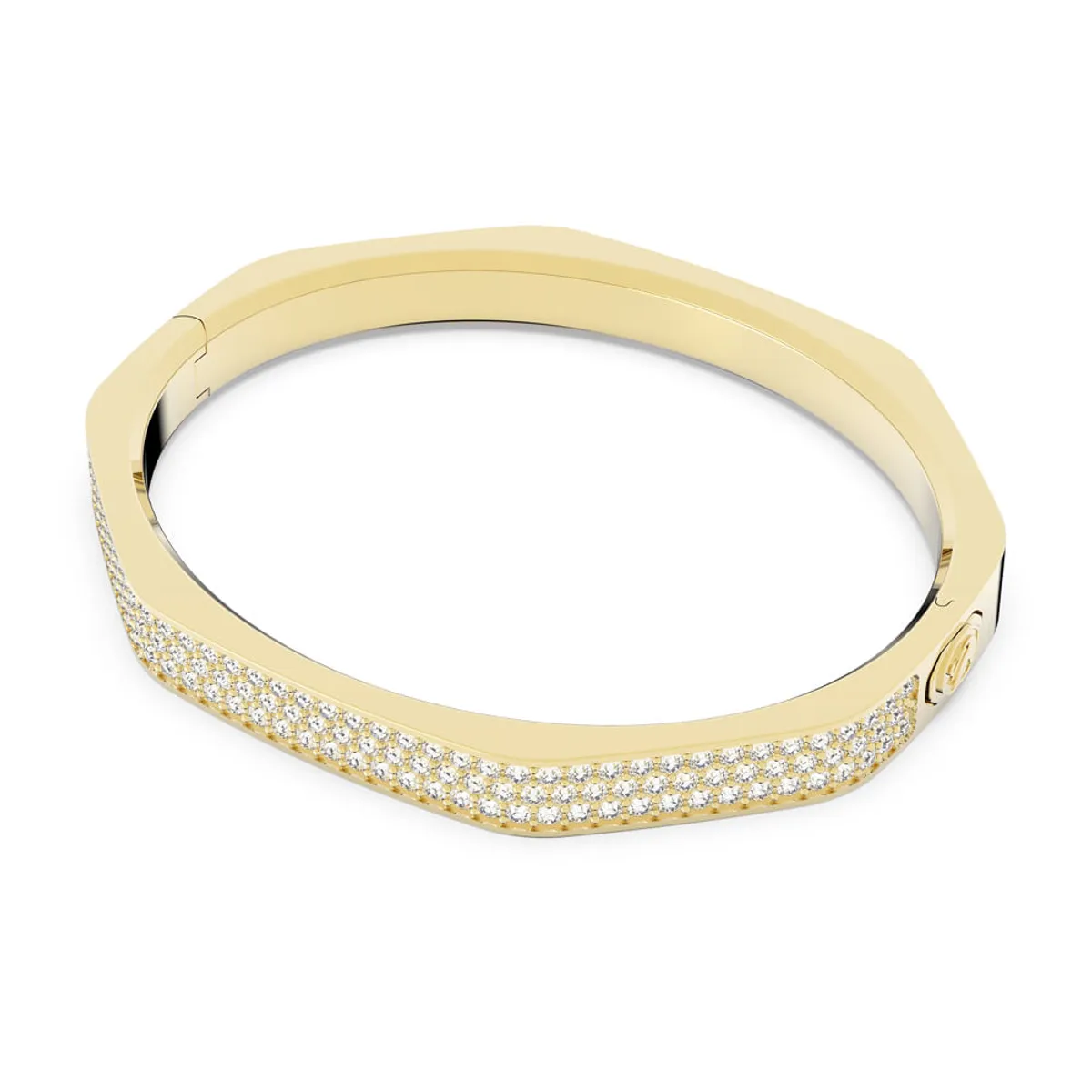 SWAROVSKI - Pulsera Swarovski Dextera Octogonal Pavé Blanco Baño Tono Oro 5639197