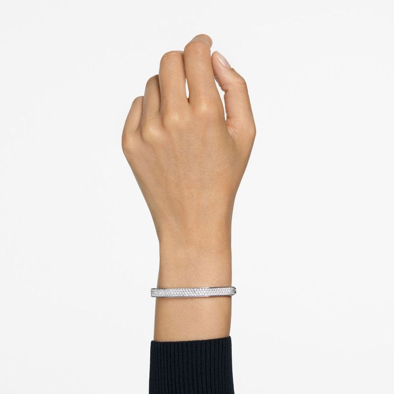 SWAROVSKI - Pulsera Swarovski Dextera Forma Octagonal Blanco Baño Rodio 5639200_.