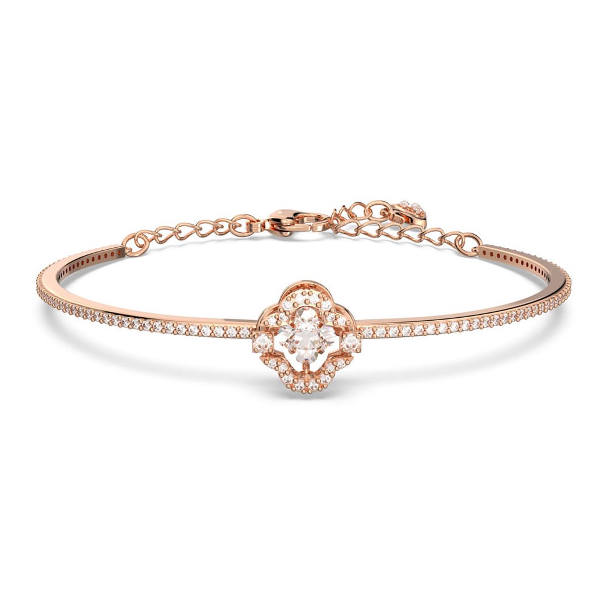SWAROVSKI - Pulsera Swarovski Sparkling Dance Blanco Baño Tono Oro Rosa 5642925