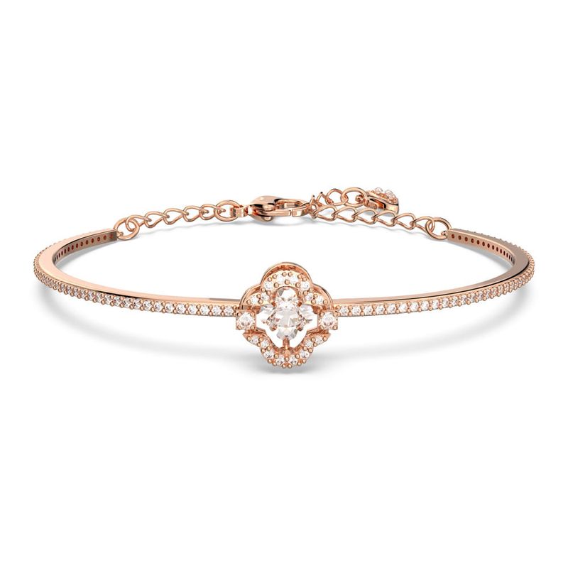 SWAROVSKI - Pulsera Swarovski Sparkling Dance Blanco Baño Tono Oro Rosa 5642925