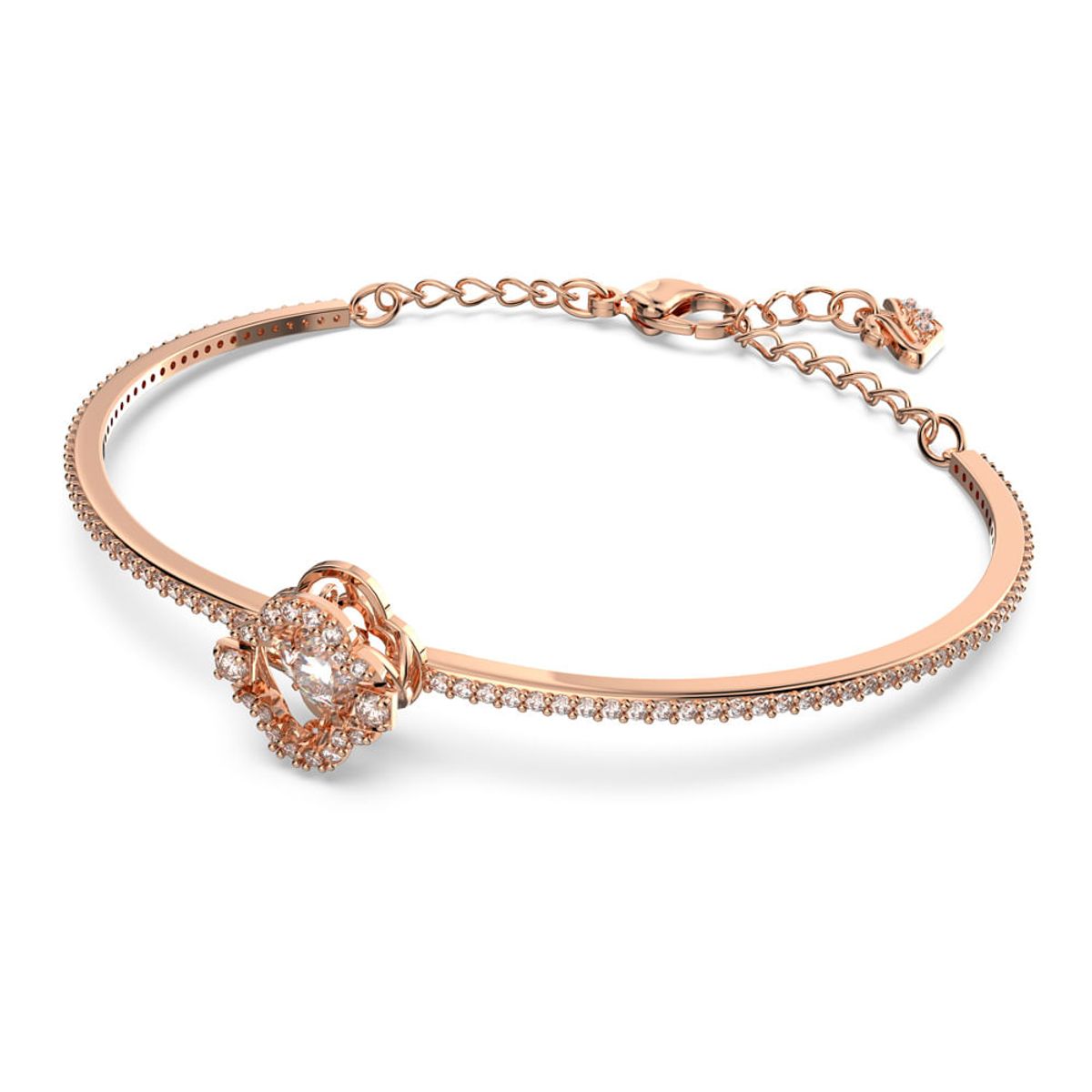 SWAROVSKI - Pulsera Swarovski Sparkling Dance Blanco Baño Tono Oro Rosa 5642925