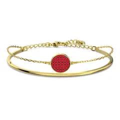 SWAROVSKI - Pulsera Ginger Rojo Baño Tono Oro Joya Original 5642948