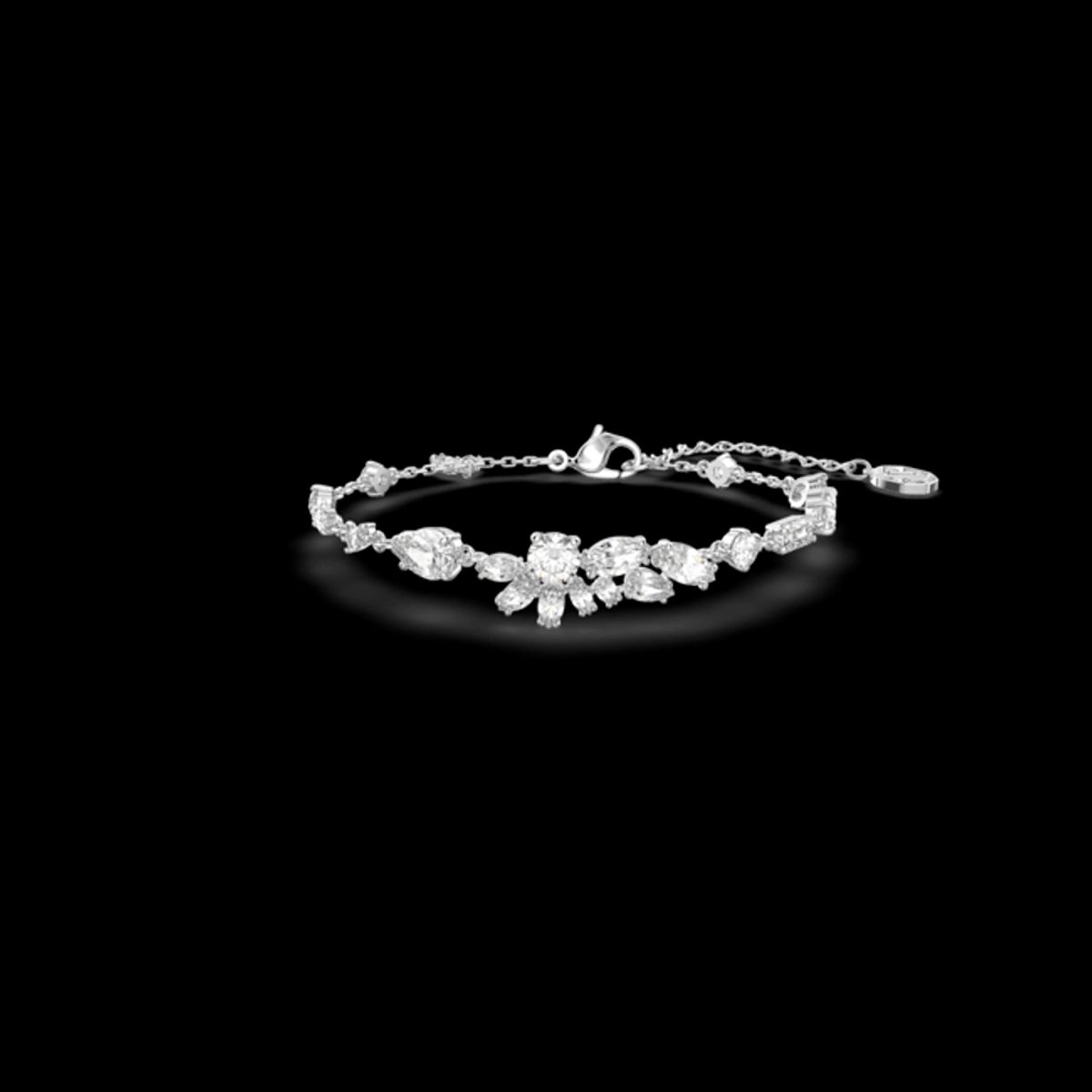 SWAROVSKI - Pulsera Swarovski Gema Tallas Mixtas Flor Blanca Rodio 5644687