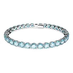 SWAROVSKI - Pulsera Matrix Tennis Talla Redonda Mediana Rodio 5648927