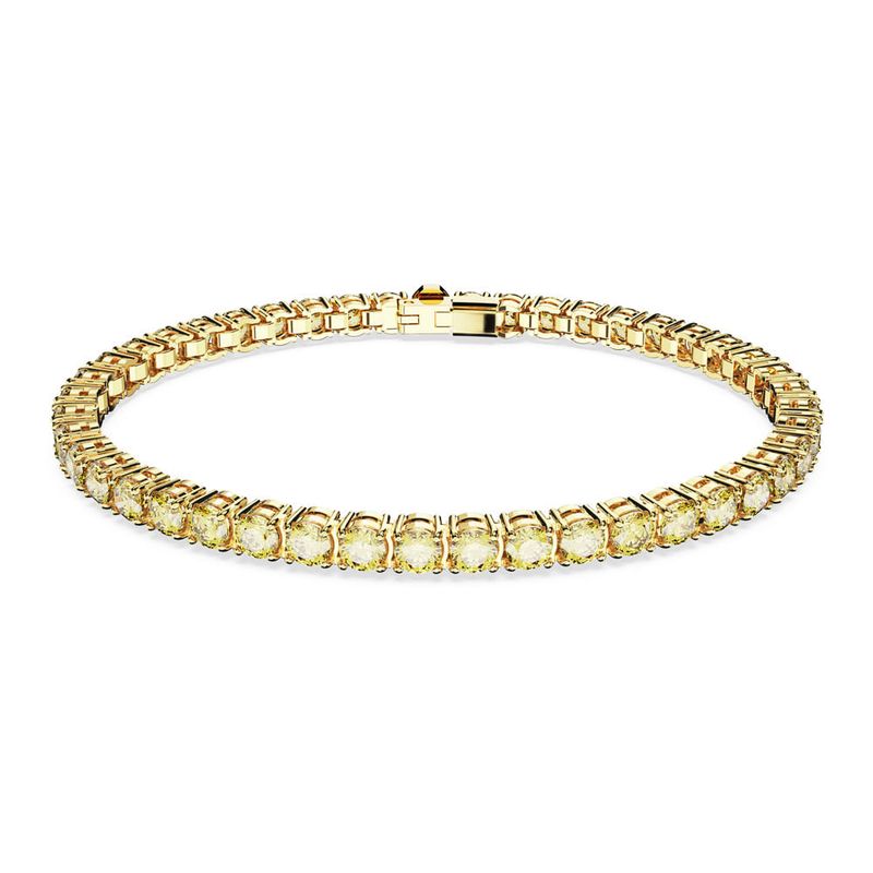SWAROVSKI - Pulsera Swarovski Matrix Tennis Talla Redonda Pequeña Oro 5648933