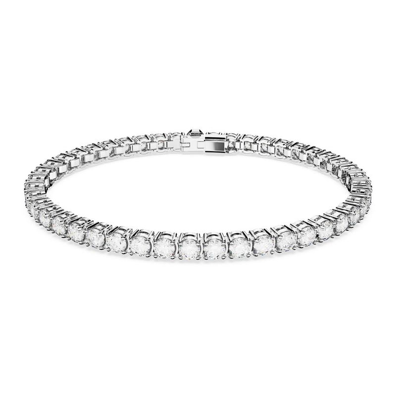 SWAROVSKI - Pulsera Swarovski Matrix Tennis Talla Redonda Pequeña Rodio 5648937_.