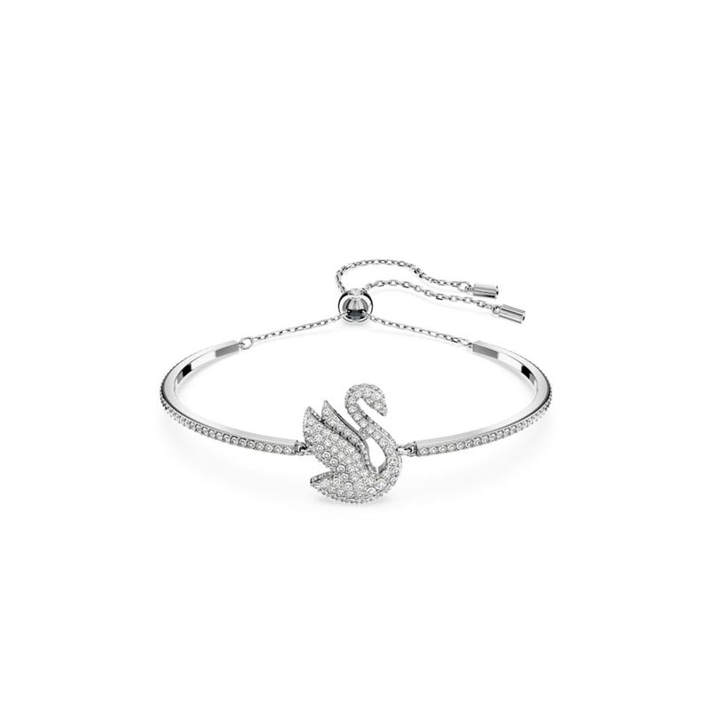 SWAROVSKI - Pulsera Swarovski Iconic Swan Cisne Blanco Baño De Rodio 5649772