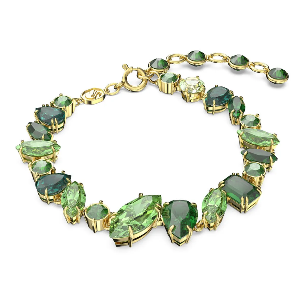 SWAROVSKI - Pulsera Swarovski Gema Tallas Mixtas Verde Baño Tono Oro 5652822