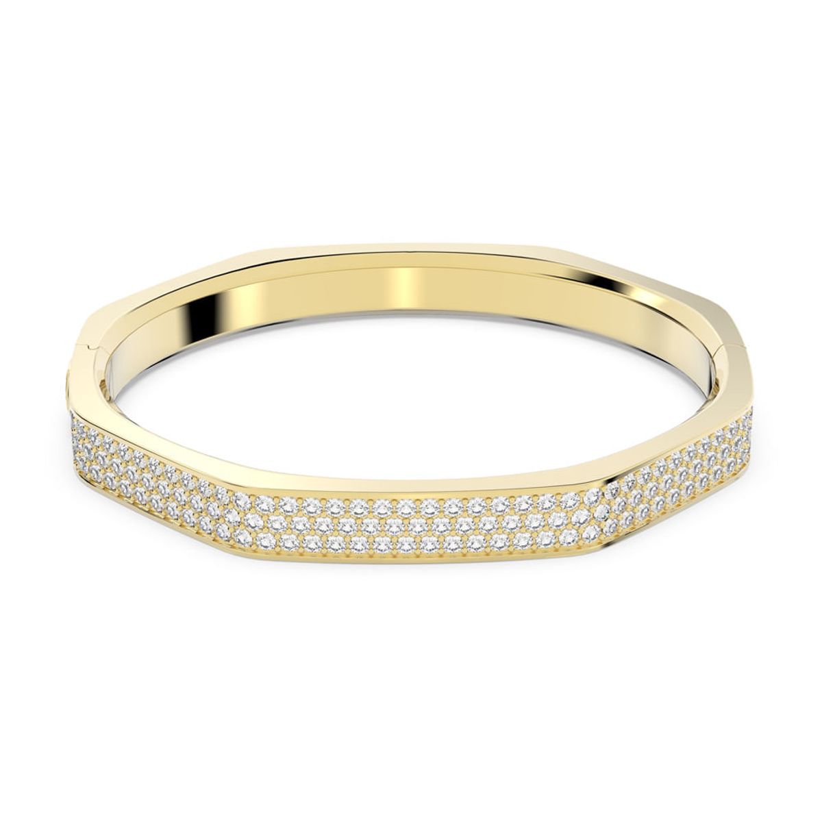 SWAROVSKI - Pulsera Swarovski Dextera Forma Octagonal Blanco Baño Oro 5656844_.