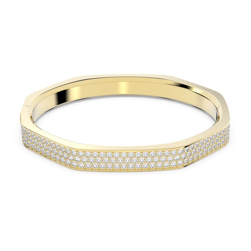 SWAROVSKI - Pulsera Swarovski Dextera Forma Octagonal Blanco Baño Oro 5656844_.