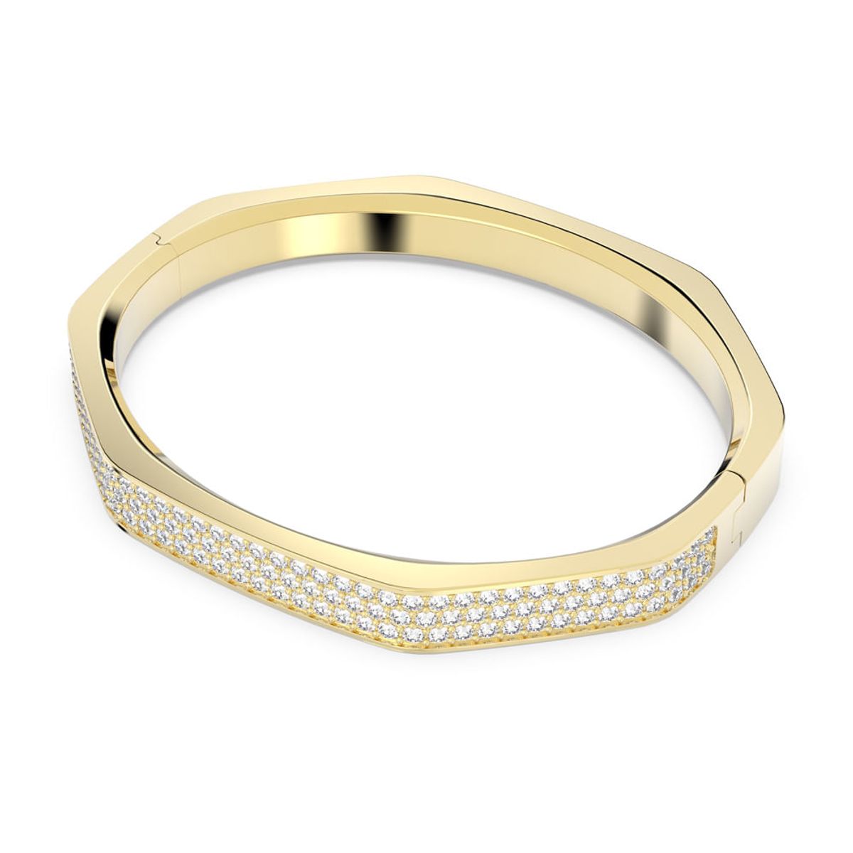 SWAROVSKI - Pulsera Swarovski Dextera Forma Octagonal Blanco Baño Oro 5656844_.