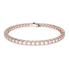 SWAROVSKI - Pulsera Matrix Tennis Talla Redonda Pequeña Rosa 5657659_.