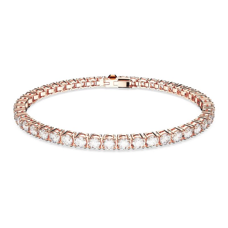 SWAROVSKI - Pulsera Swarovski Matrix Tennis Talla Redonda Pequeña Rosa 5657660