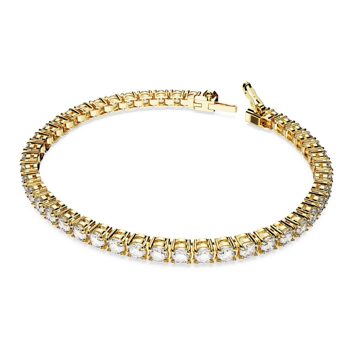 SWAROVSKI - Pulsera Swarovski Matrix Tennis Talla Redonda Pequeña Oro 5657662