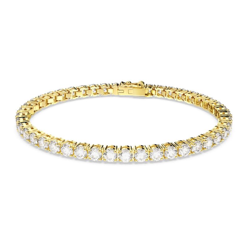 SWAROVSKI - Pulsera Swarovski Matrix Tennis Talla Redonda Pequeña Oro 5657663