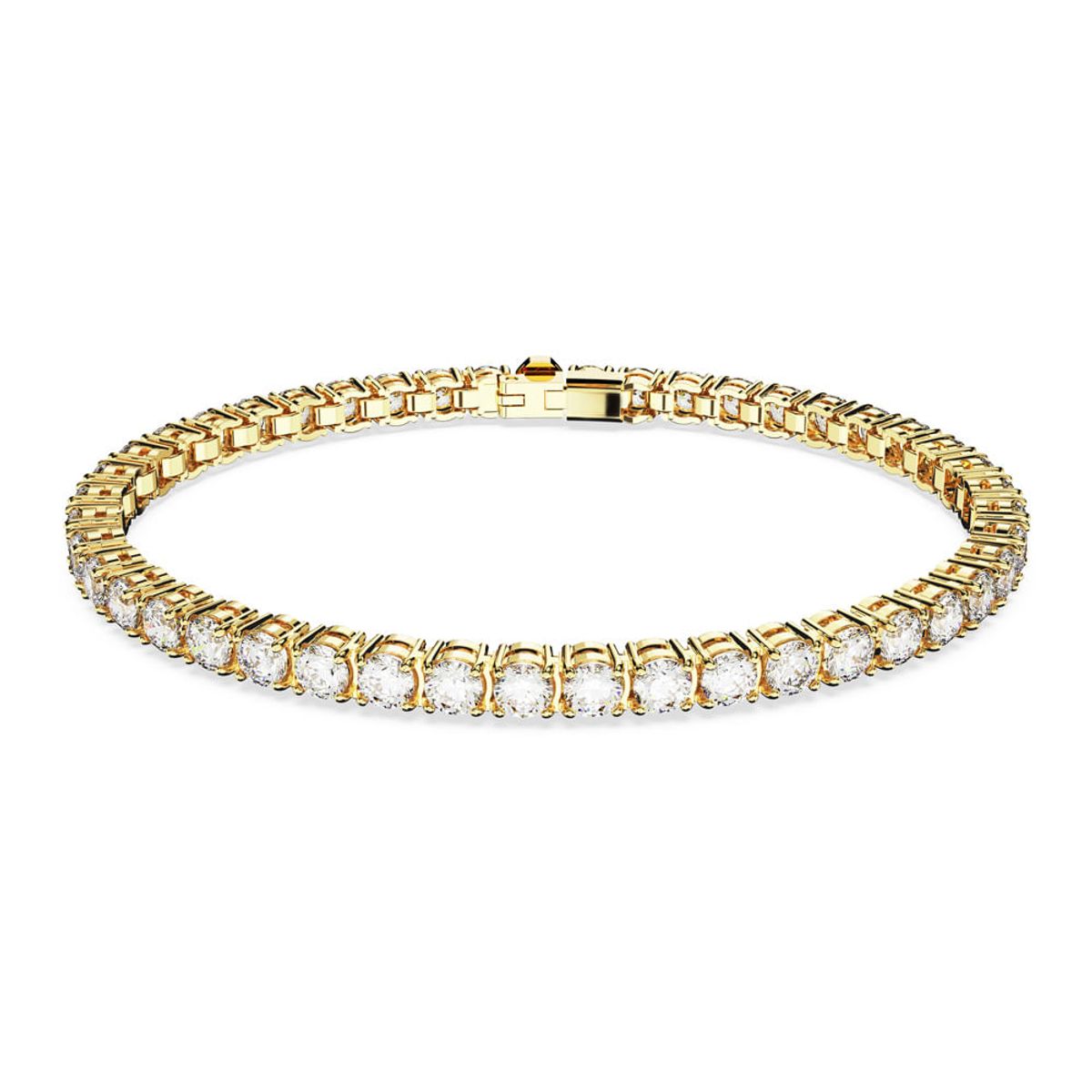 SWAROVSKI - Pulsera Swarovski Matrix Tennis Talla Redonda Pequeña Oro 5657664