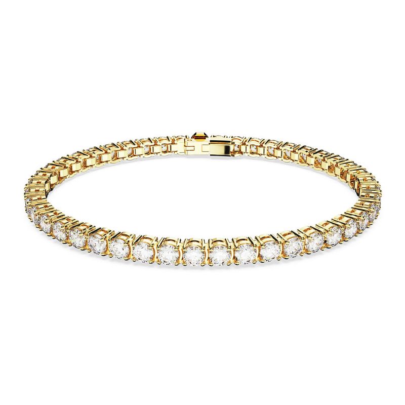 SWAROVSKI - Pulsera Swarovski Matrix Tennis Talla Redonda Pequeña Oro 5657664