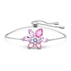 SWAROVSKI - Pulsera Gema Tallas Mixtas Flor Rosa Baño Rodio 5658396