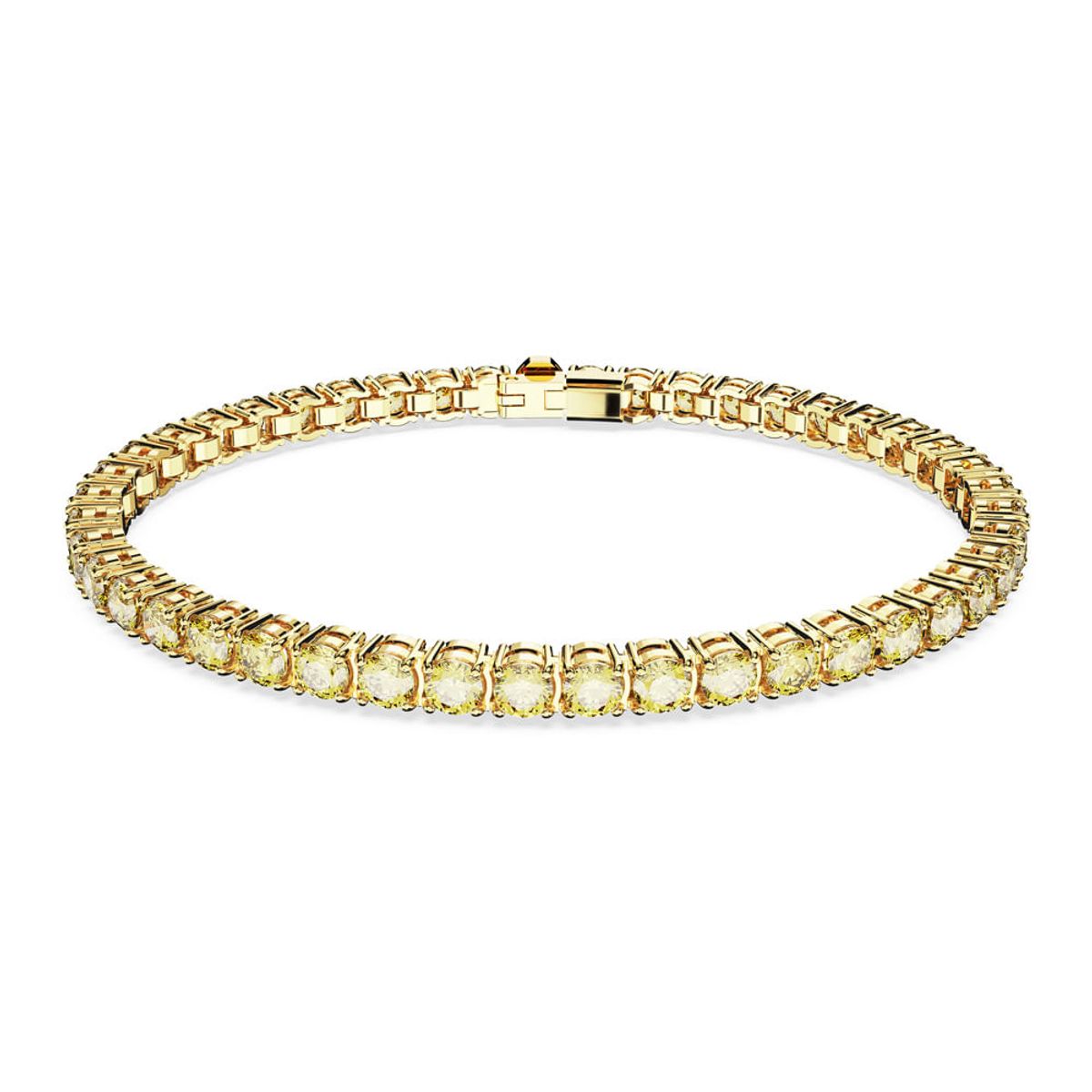 SWAROVSKI - Pulsera Swarovski Matrix Tennis Talla Redonda Pequeña Oro 5660915