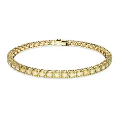 SWAROVSKI - Pulsera Matrix Tennis Talla Redonda Pequeña Oro 5660915