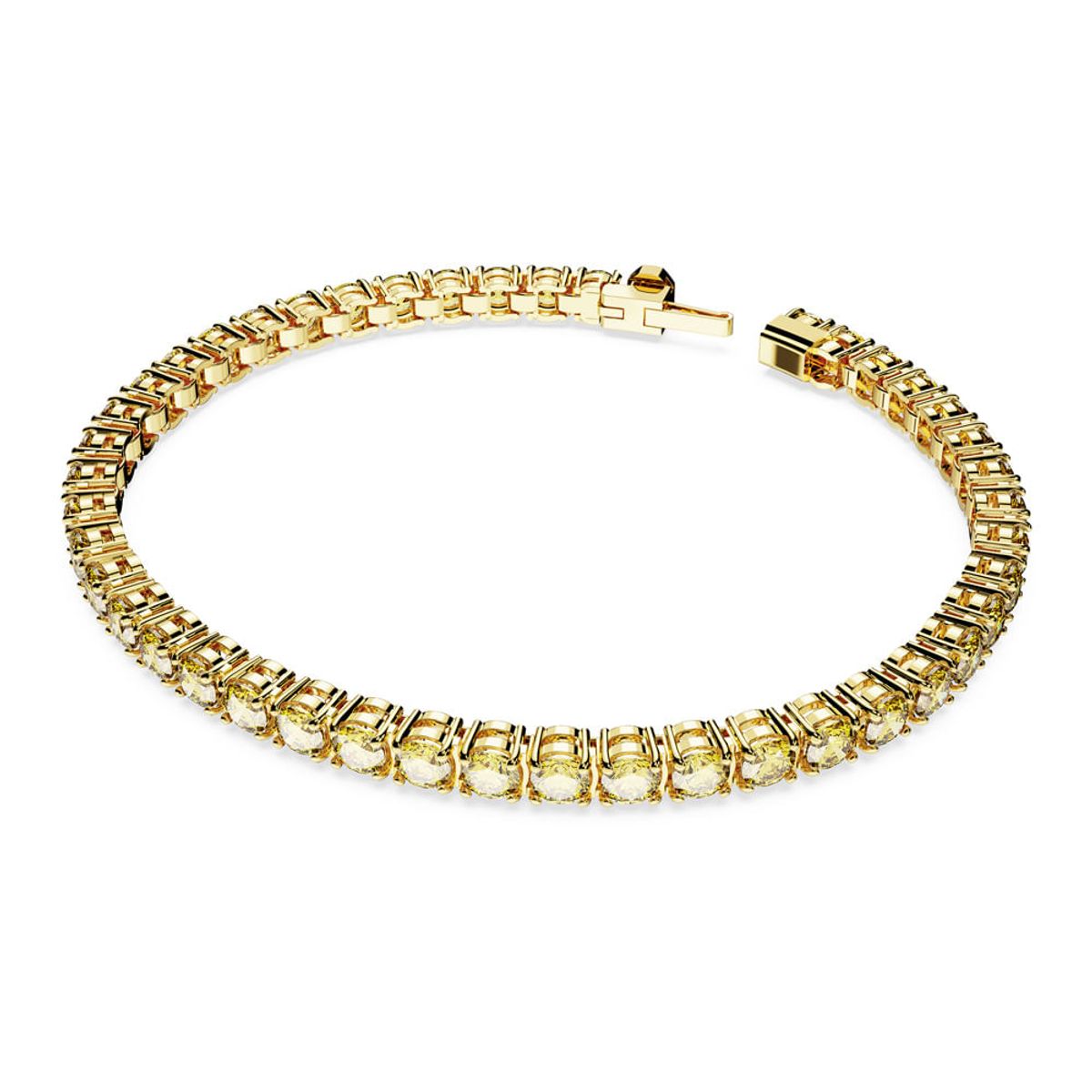 SWAROVSKI - Pulsera Swarovski Matrix Tennis Talla Redonda Pequeña Oro 5660915