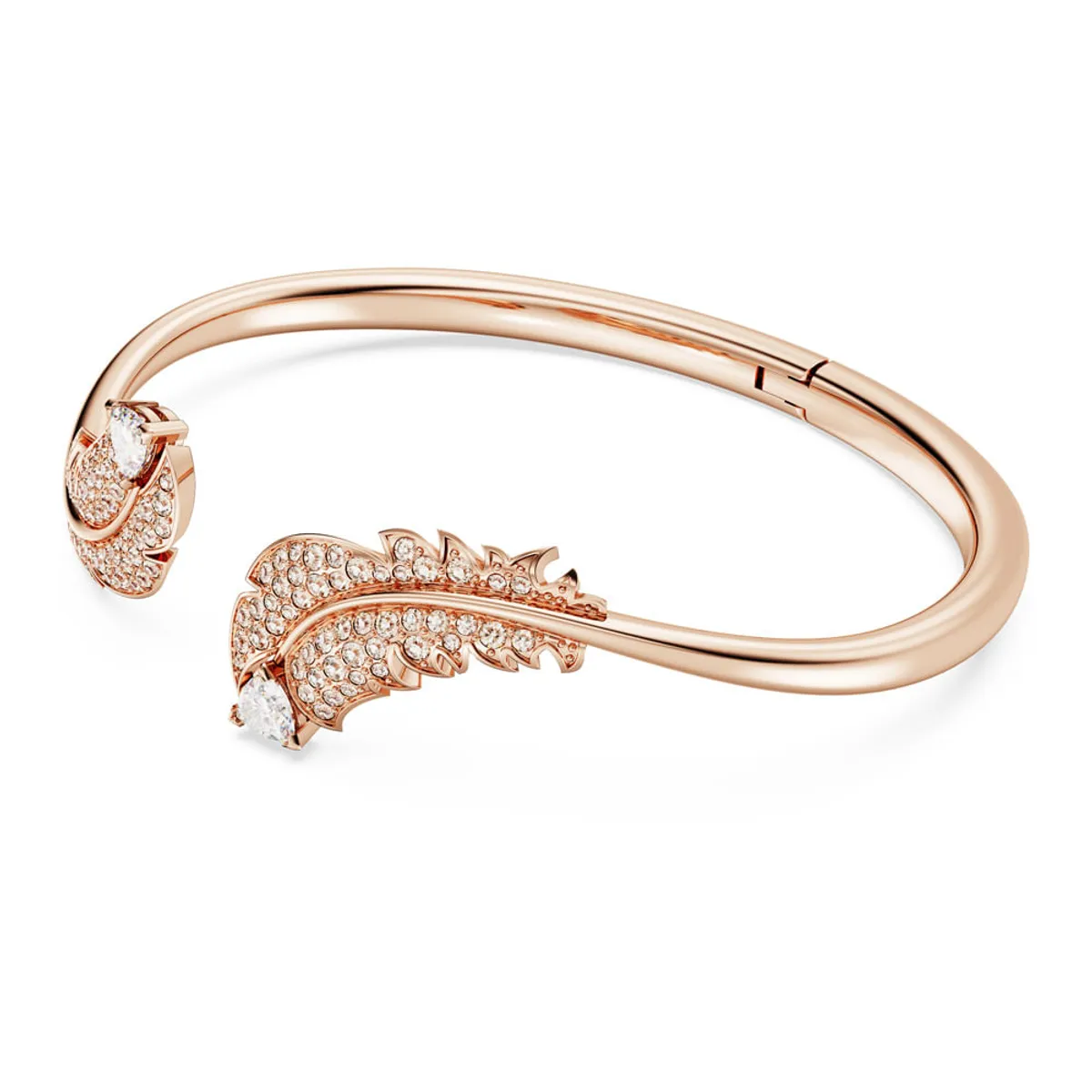 SWAROVSKI - Pulsera Swarovski Nice Pluma Blanco Baño Tono Oro Rosa 5663478