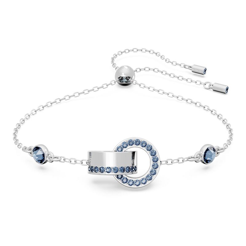 SWAROVSKI - Pulsera Swarovski Hollow Bucle Entrelazado Azul Baño Rodio 5663493