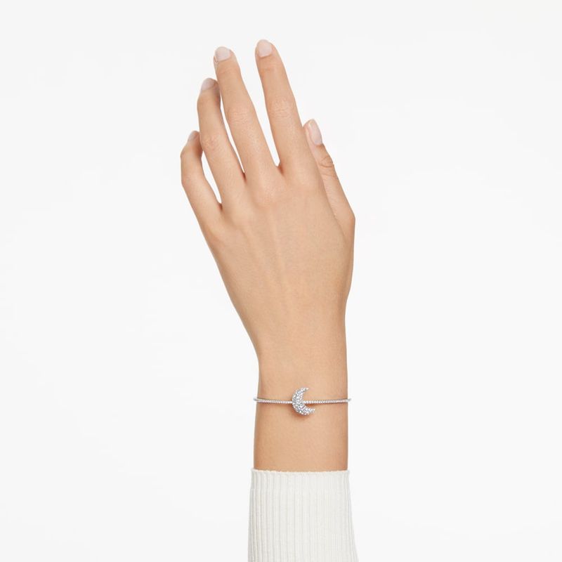 SWAROVSKI - Pulsera Swarovski Luna Luna Blanco Baño De Rodio Para Mujer 5666175