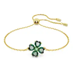 SWAROVSKI - Pulsera Idyllia Tallas Mixtas Trébol Verde Oro 5666585_.