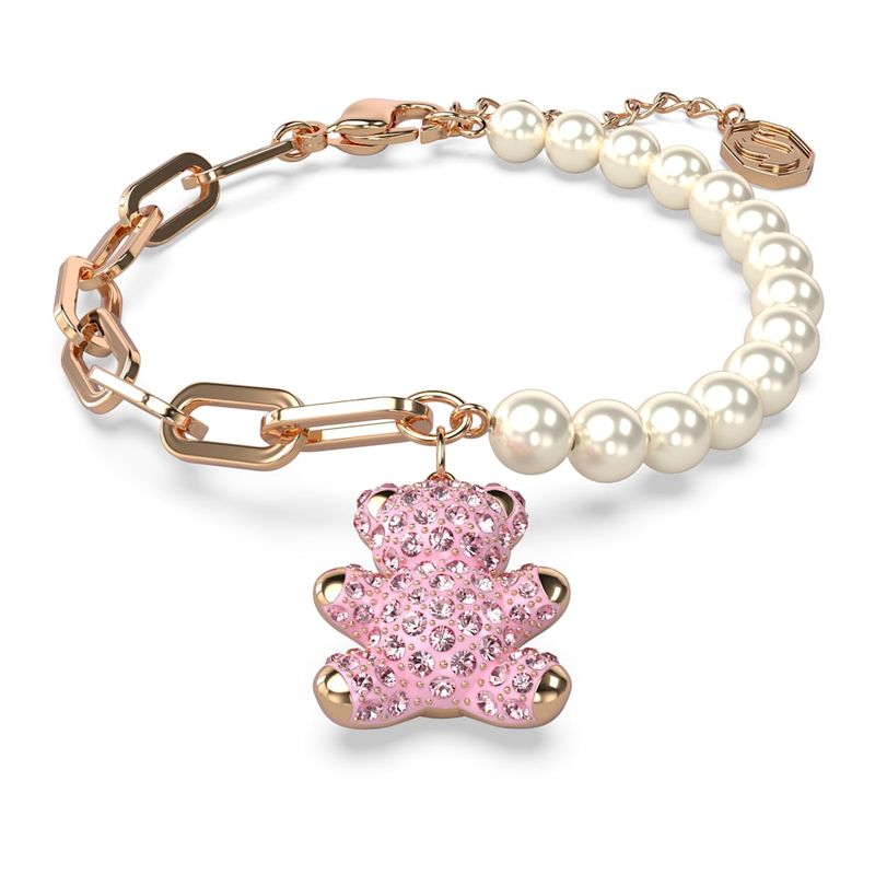 SWAROVSKI - Pulsera Swarovski Teddy Oso Rosa Baño Tono Oro Rosa 5669169