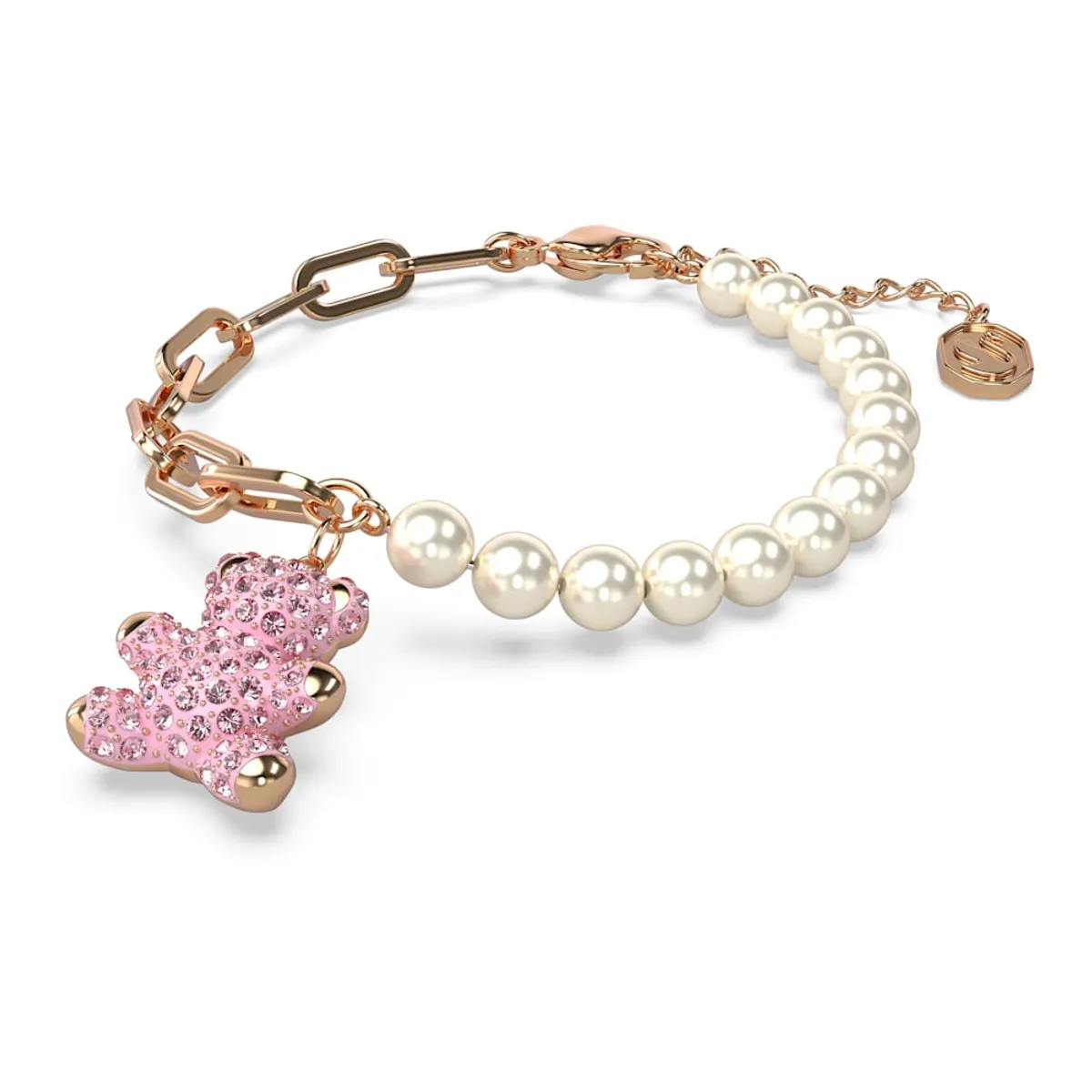 SWAROVSKI - Pulsera Swarovski Teddy Oso Rosa Baño Tono Oro Rosa 5669169