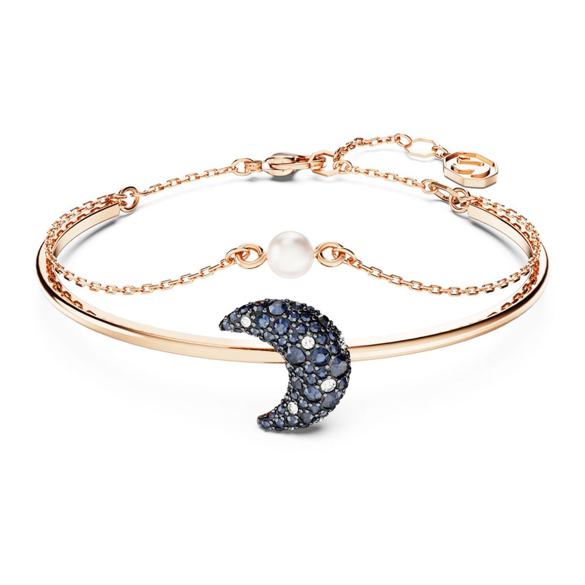 SWAROVSKI - Pulsera Swarovski Luna Luna Multicolor Baño Tono Oro Rosa 5671586