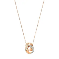 SWAROVSKI - Colgante Further Pequeño Blanco Baño De Oro Rosa 5240525