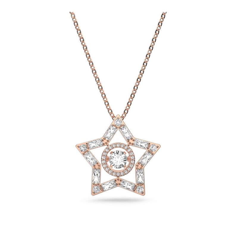 SWAROVSKI - Colgante Swarovski Stella Blanco Baño Tono Oro Rosa 5617766