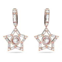 SWAROVSKI - Pendientes De Aro Stella Blanco Baño Tono Oro Rosa 5617769