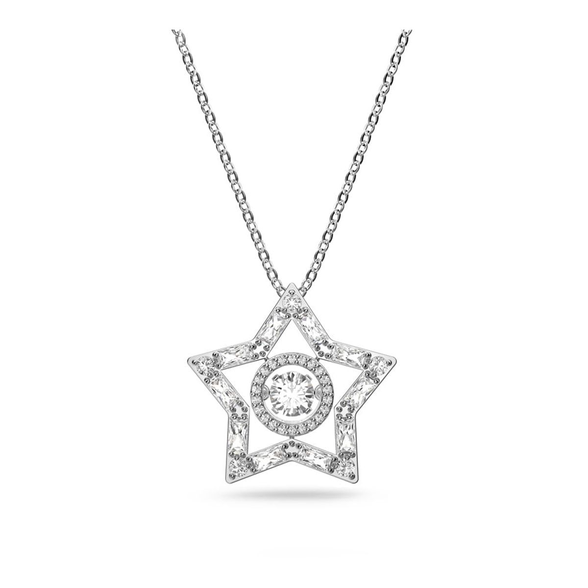 SWAROVSKI - Colgante Swarovski Stella Blanco Baño De Rodio Joya Original 5617919