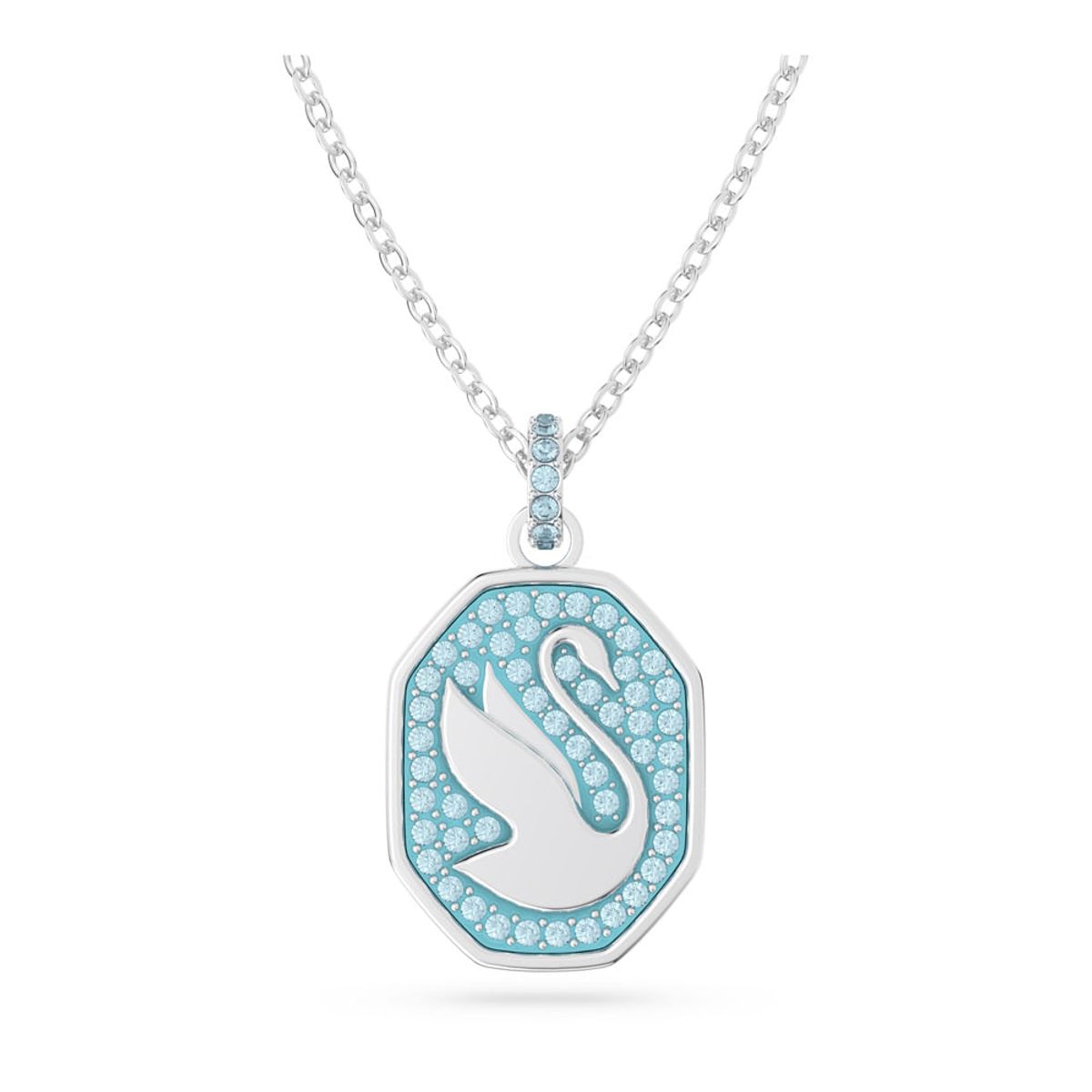 SWAROVSKI - Colgante Swarovski Signum Cisne Azul Baño De Rodio 5628546