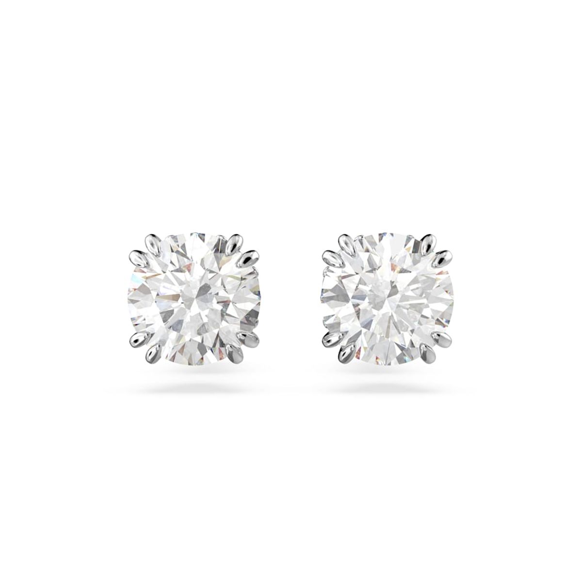 SWAROVSKI - Pendientes Swarovski De Botón Constella Talla Redonda Rodio 5636712