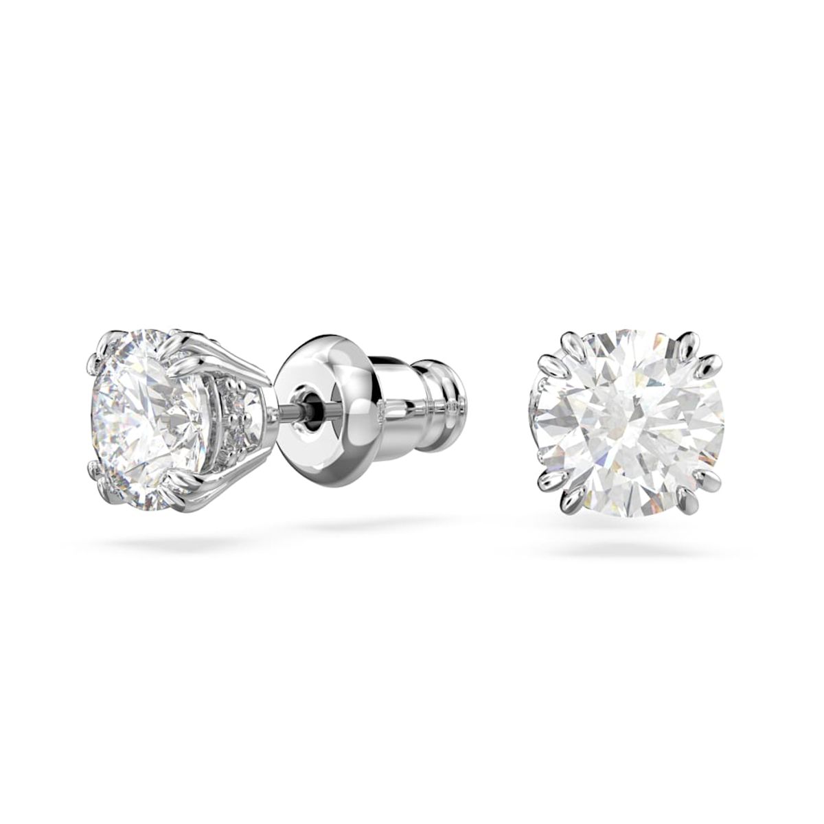SWAROVSKI - Pendientes Swarovski De Botón Constella Talla Redonda Rodio 5636712