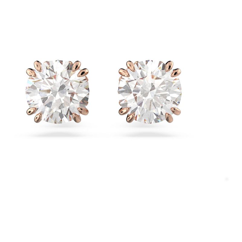 SWAROVSKI - Pendientes Swarovski De Botón Constella Talla Redonda Rosa 5638801